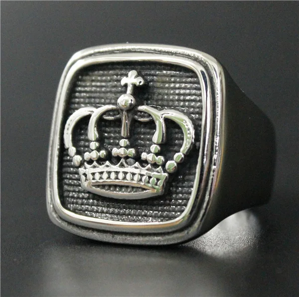Размер 8~ 13 модное мужское кольцо с короной 316L ювелирные изделия из нержавеющей стали новейшее байкерское кольцо