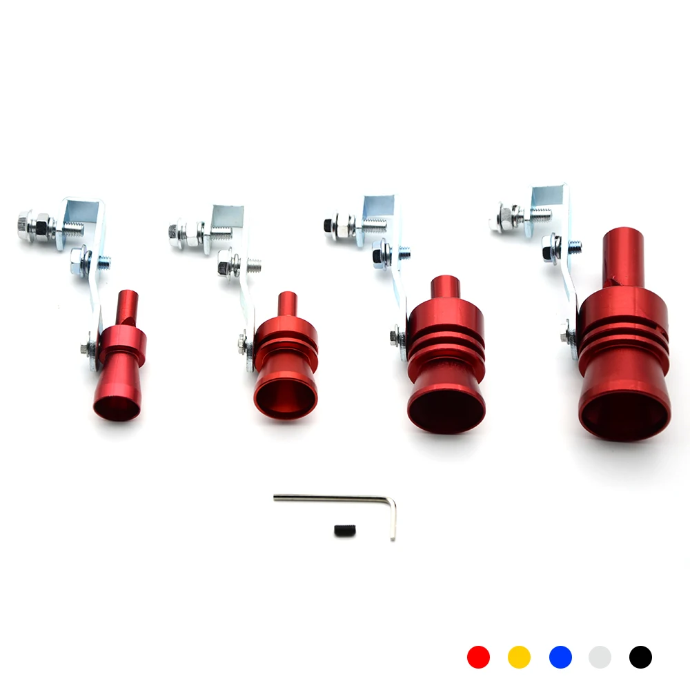 

Free shipping Turbo Sound Whistle Exhaust Pipe Tailpipe Blow off Valve Simulator Aluminum Size S/M/L/XL