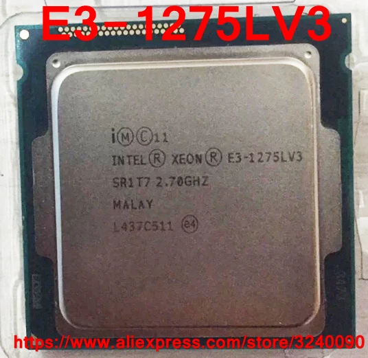 Оригинальный процессор Intel Xeon E3-1275LV3 2 70 ГГц 8M 45 Вт четыре ядра E3 1275LV3 LGA1150