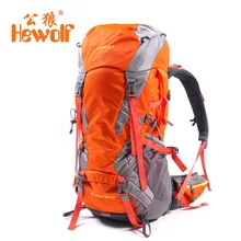 Hewolf Climbing Bag Hewolf Outdoor 45L+5L Hiking Backpack Daypack Outdoor Sport Trekking Camping Fishing Travel Rain Cover