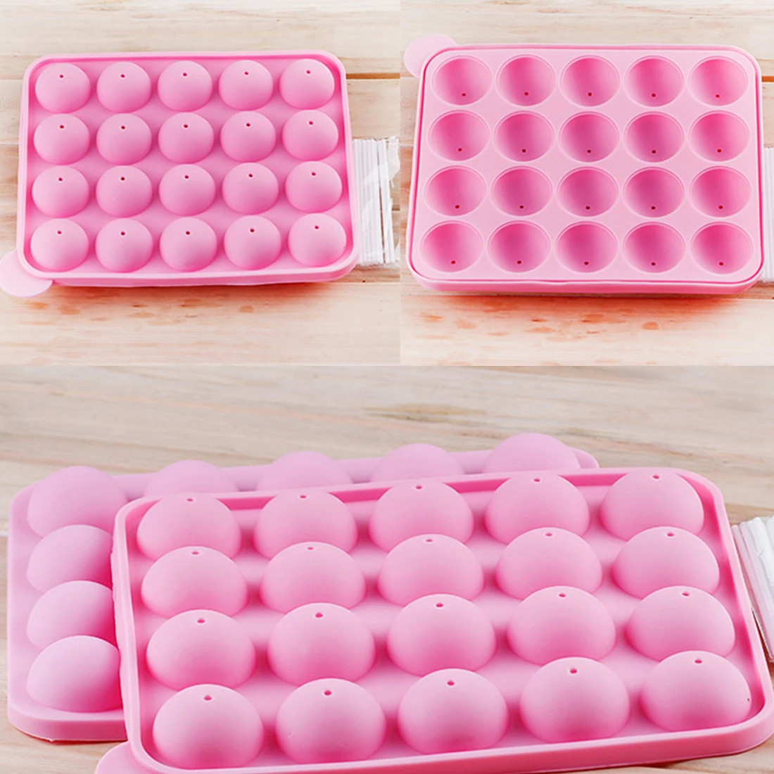 

Silicone Form 1PC Silicone Cake Pop Mold Cupcake Lollipop Sticks Baking Tray Stick Chocolate Soap Mold Cake Decorating Stencil