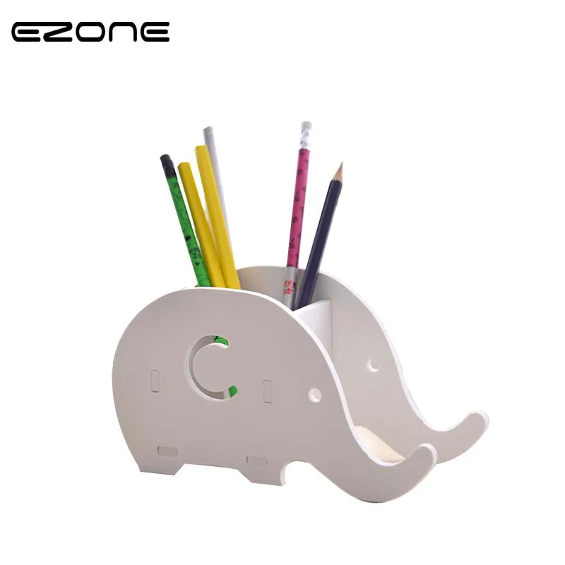 

EZONE 1PC Elephant Whale DIY Office Desktop Storage Pen Organizer Box Desktop Stationery Pen Phone Holder Container Student Gift