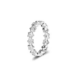Starshine кольцо 100% Серебро 925 пробы кольцо с прозрачными фианитами для Для женщин DIY ювелирных украшений PFR071