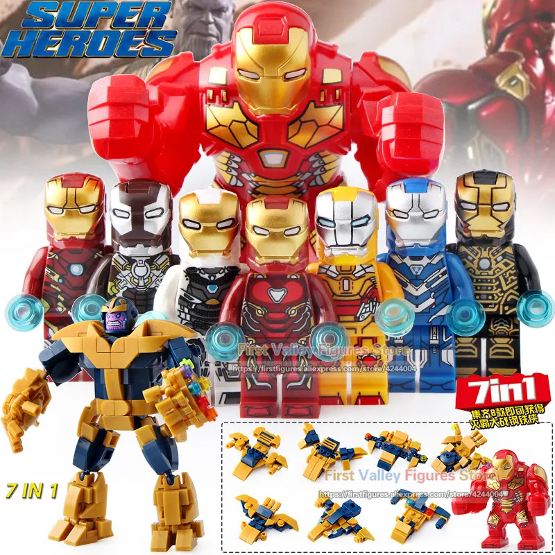 

Avengers Endgame Iron Man 7 In 1 Ironman War Machine Collection Building Blocks Action Figures Toys Child Gift Dlp9093