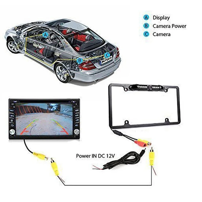 Car license plate rear view camera 006