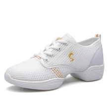 Новинка года; Танцевальная обувь для девочек; спортивные мягкие дышащие женские туфли для репетиций современные танцевальные туфли для джаза; кроссовки для сальсы; бальные