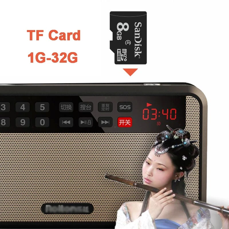 Портативный fm радиоприемник JINSERTA колонка с tf картой цифровая мультимедийная