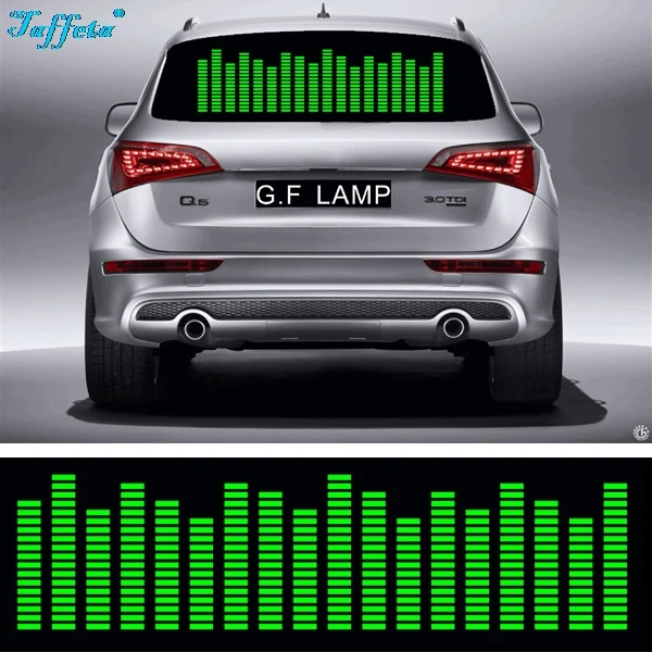 

W45 W90 W70 W80 W90 W114 Green Colors Car Sticker Music Rhythm LED Flash Light Lamp Sound Activated