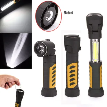 

Flashlight 1200LM COB LED Magnetic END Black Work Light Inspection Flashlight Camping Lamp Torch Car Alarm Light