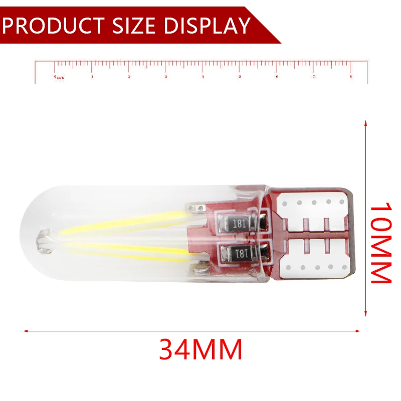 Новые W5W led T10 cob стекло автомобиля светильник со светодиодными нитями на авто автомобилей Чтение купольная лампа DRL стайлинга автомобилей 12В аксессуары