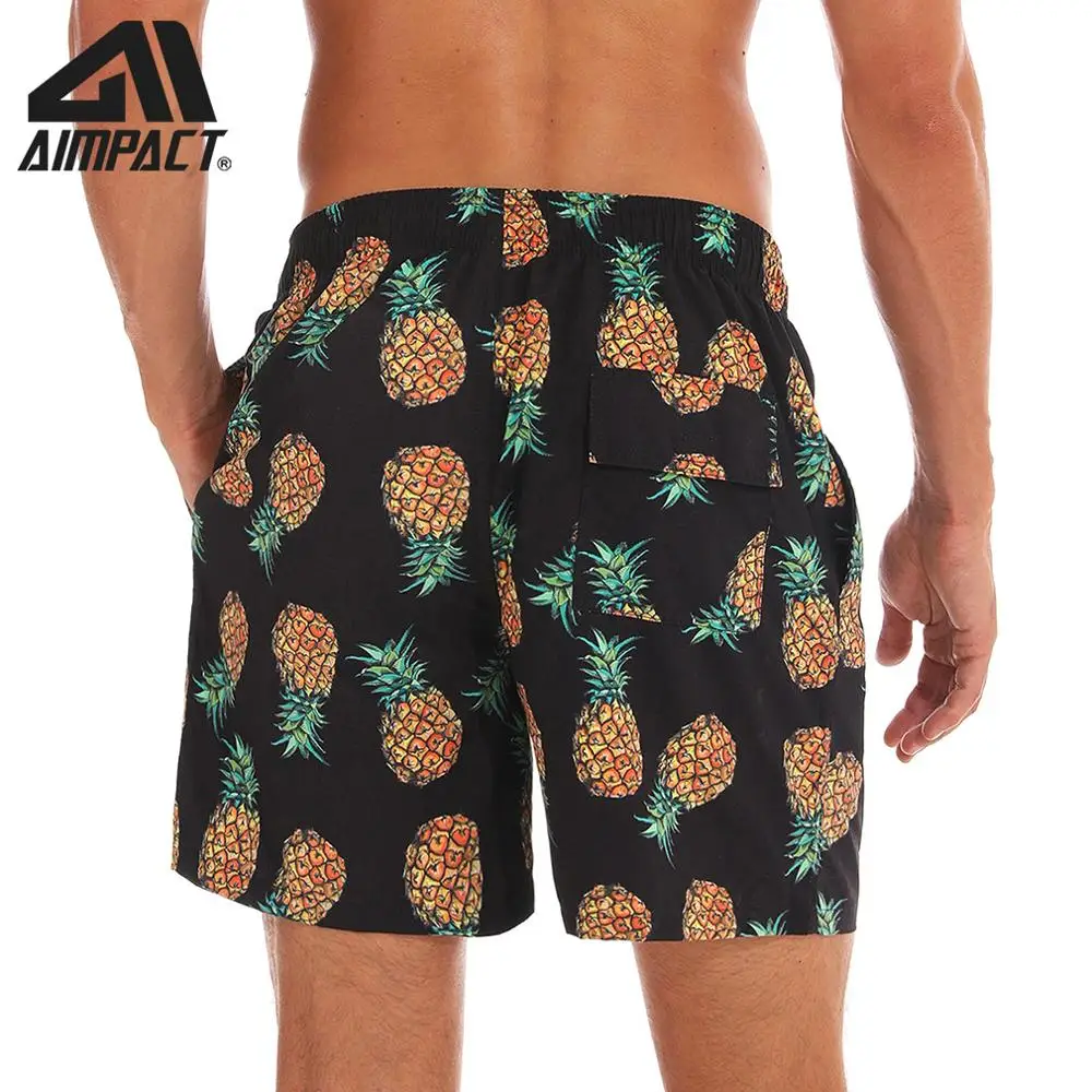 Aimpact мужские пляжные шорты Pinapple Быстросохнущий купальник шорты модные новые шорты для серфинга Гавайские сетчатые подкладочные трусы AM2192