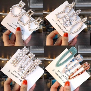 

HOT 2019 Pearl Metal Women Hair Clip Fashion Pin Barrette Hairpin Hair Accessories Beauty Styling Tools Dropshipping New Arrival