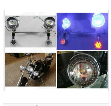 LED Turn Signal Spot Light Bar For Kawasaki Vulcan Classic VN 400 VN500 ...