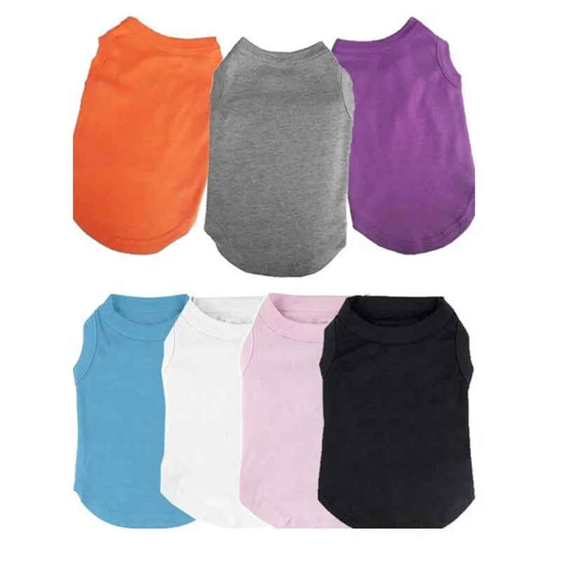 Plain Dog Shirts Puppy Clothes for Small Medium Large Pet Girl &Boy