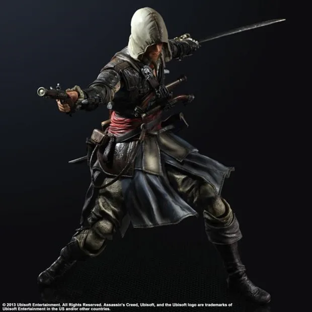 28 см Creed Iv Black Flag 4 Play Arts Kai Edward James Kenway ПВХ фигурка коллекция украшения игрушки кукла