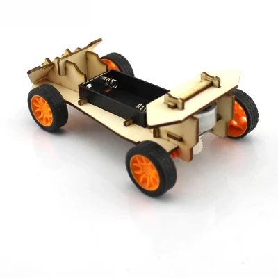 

JMT DIY Mini Wood Electronic Power Vehicle Module Kit 4WD Handmade Scientific Experiments Education Toy for Kids Gift