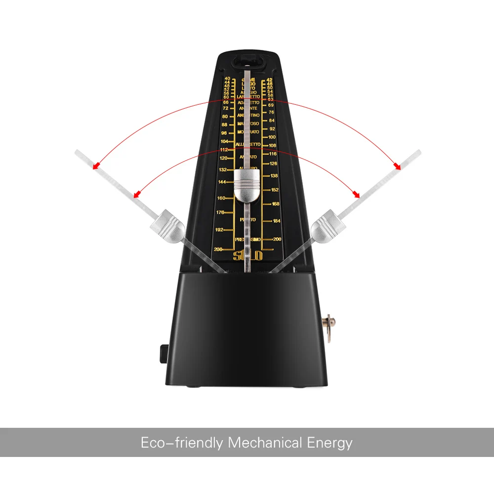 

Standard Universal Mechanical Metronome ABS Material for Guitar Violin Piano Bass Drum Musical Practice Tool for Beginners