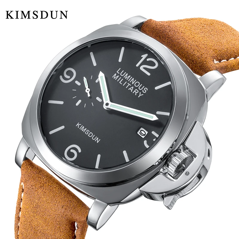 

Mens Watch 2019 Large Dial Explosion Cross-Border Brown Leather Waterproof Luminous Business Clock Quartz Men Wrist Watches