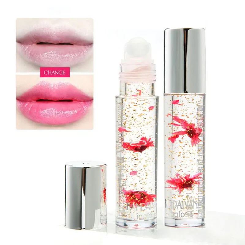 

Fashion High Quality 5 choices Lipstick Beauty Bright Flower Crystal Jelly Lipstick Magic Temperature Change Color Lip Bal