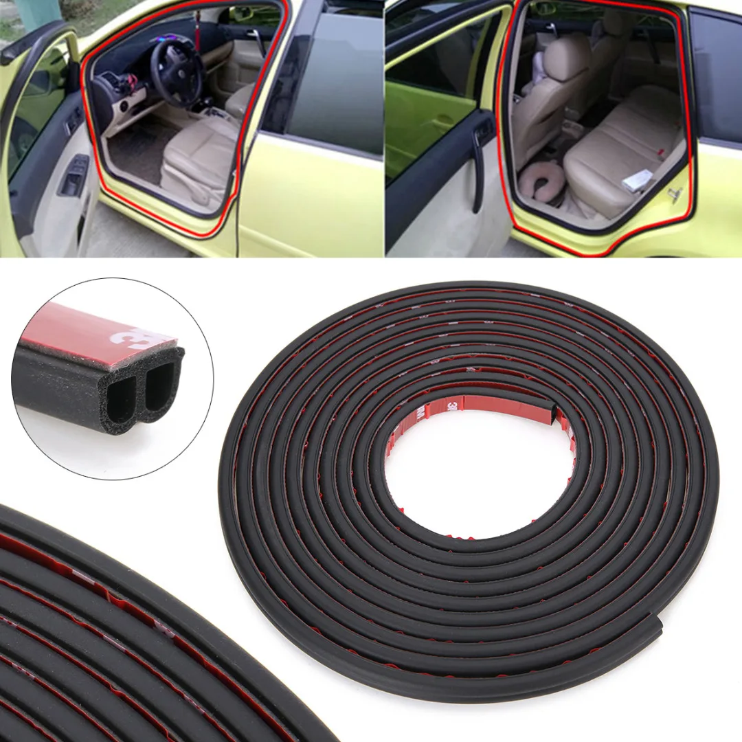 

MAYITR 5M Car Styling Door Rubber Seal Strip Edge Guard B Shape Type Moulding Trim Weather Strip Protection