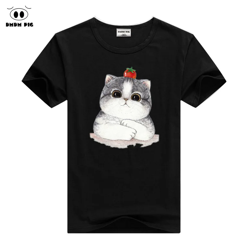 DMDM Pig/футболки для мальчиков г. Летние детские футболки с коротким рукавом, топы для девочек, размер От 2 до 5 лет футболки для маленьких детей - Цвет: RZYP02-Black