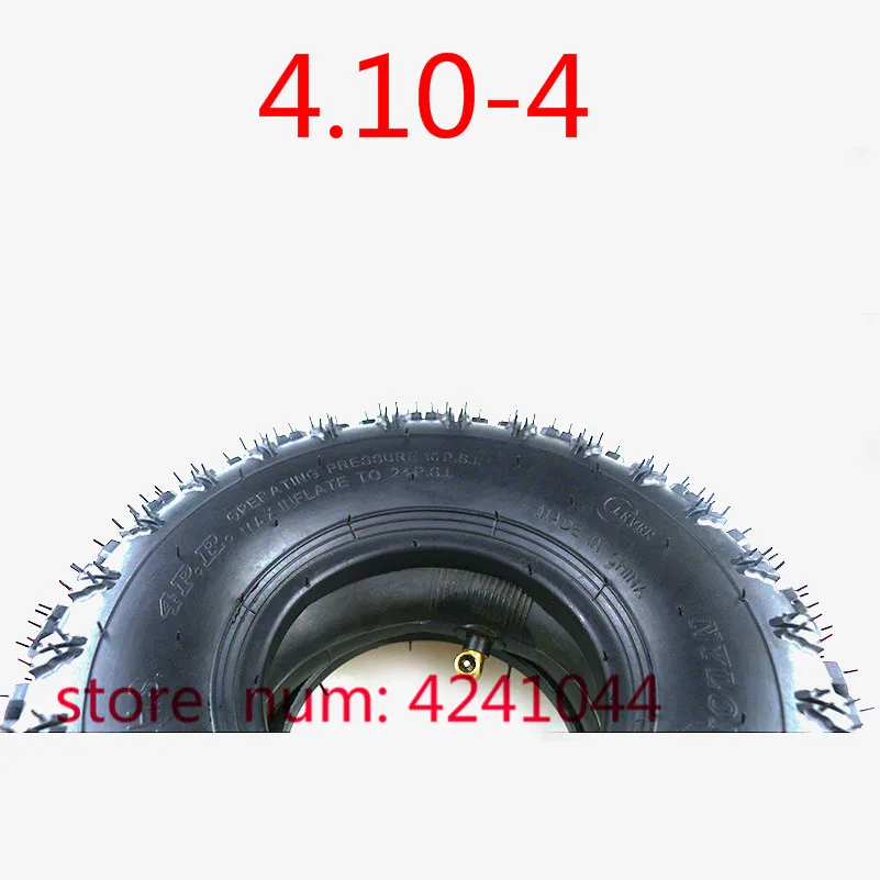 High quality tires 4.10/3.50-4 410/350-4 ATV Quad Go Kart 47cc 49cc Chunky 4.10-4 Tires inner tube Fit All Models 3.50-4 4"