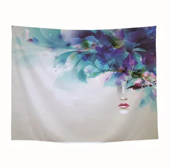 

CAMMITEVER Home Decorative Wall Hanging Tapestry Flower Rectangle Bedspread Fresh Girl Flower Angel