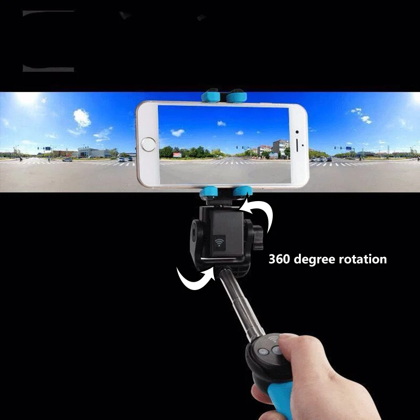 360 градусов вращающийся панорамный Bluetooth селфи палка для Iphone Xiaomi samsung Android монопод для телефона Штатив для видео блогеров