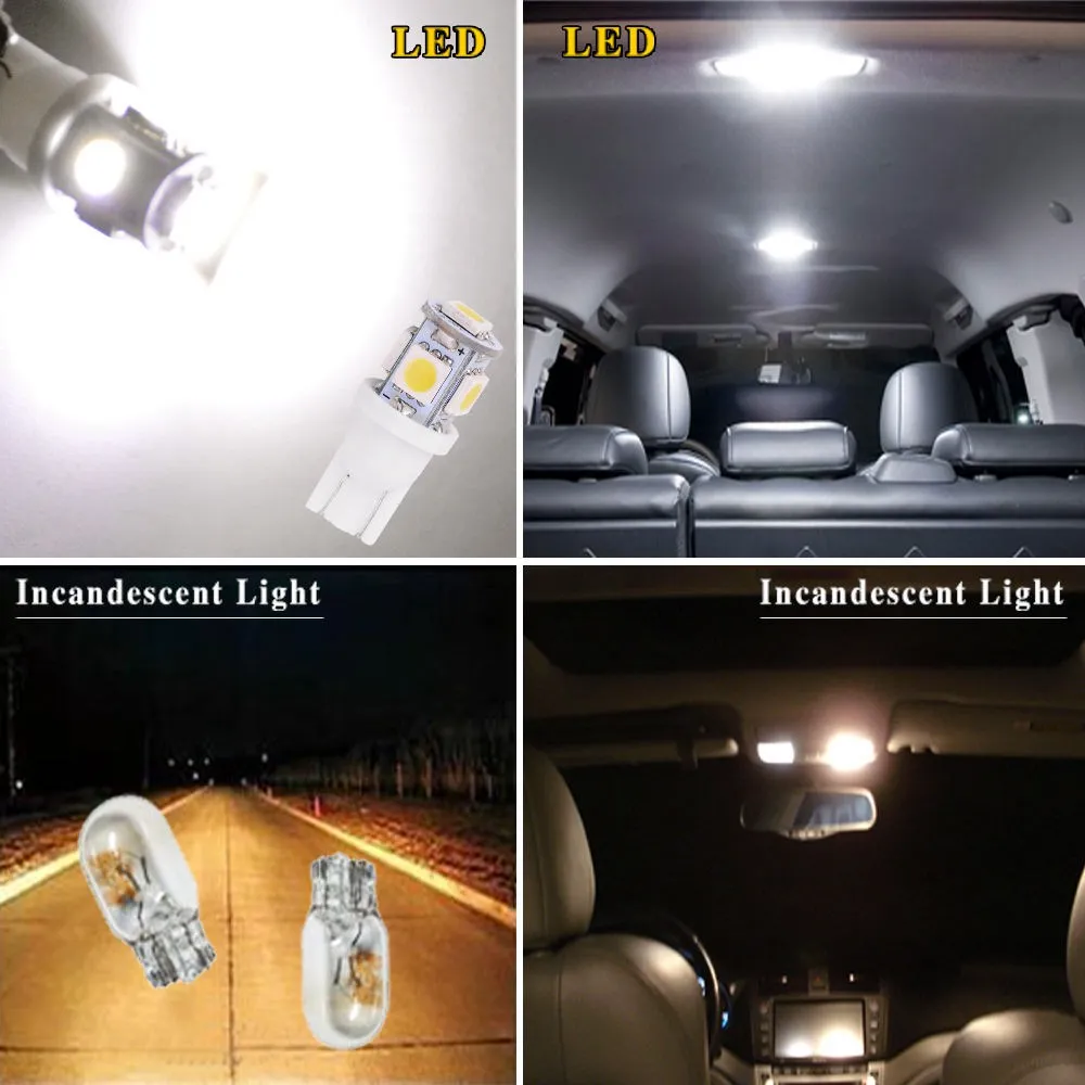VicTsing Auto T10 Led White 194 W5W LED Car Super Bright Turn Side License Plate Light Lamp Bulb DC 12V Parking Light 6500K      (6)