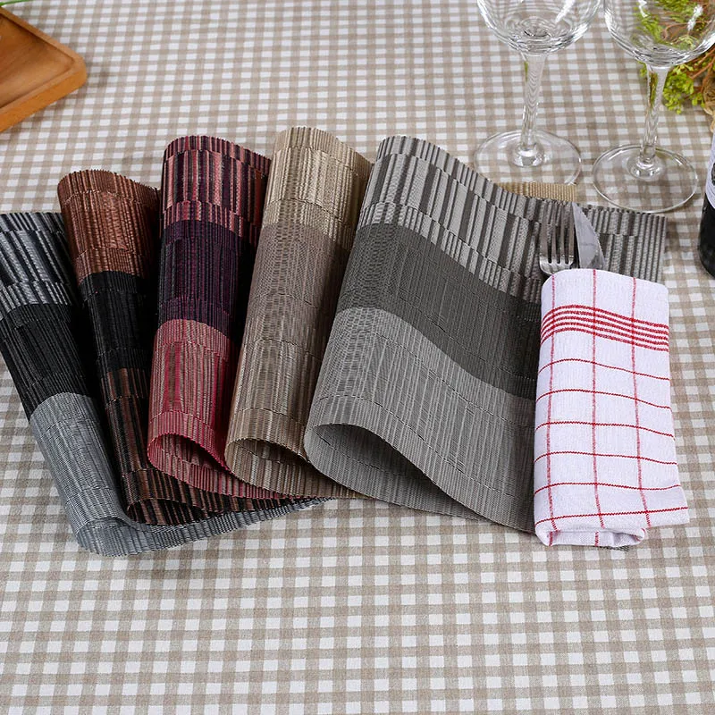 

4Pcs/Lot Dining Table PVC Placemat Anti-scalding Insulation Pad Non-slip Table Mat Waterproof Bowl Pot Mat Coaster Pad Household