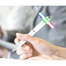 

1PC Colorful Plastic Fingertip Gyro Ballpoint Pen Creative Multi Function Fidget Spinner Ball Pens Hand Toys For Children Gift