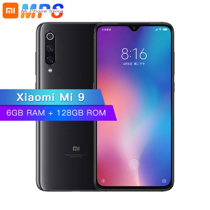 

Xiaomi Mi 9 Mi9 128GB ROM 6GB RAM Mobile Phone Snapdragon 855 Octa Core 6.39" 48MP Triple Camera In Display Fingerprint NFC