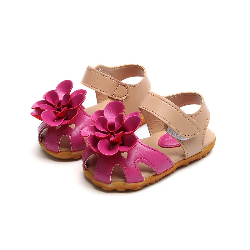 2019 New Fashion Girls Sandals Summer Kids Korean Flower Children Princess Shoes Baby Sandals Girls Party Shoes Size 21-30