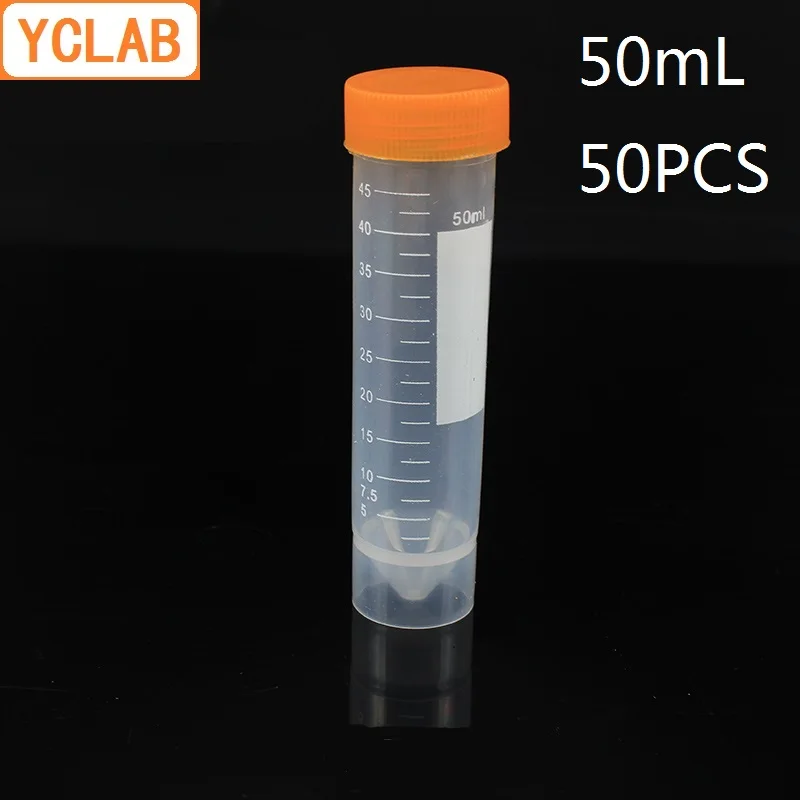 YCLAB 50 шт. 50 мл центрифуги EP пластик самостоящий нижний винт рот с желтой крышкой и выпускной этилен пропилен