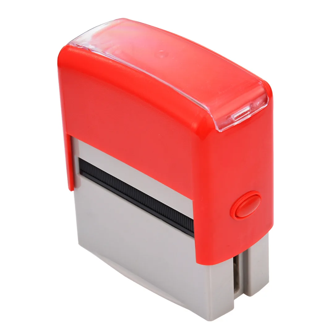 Self Inking Stamp Set Custom Personalised DIY Business Name Number Address Printing Rubber Stamp with Tweezers Kit