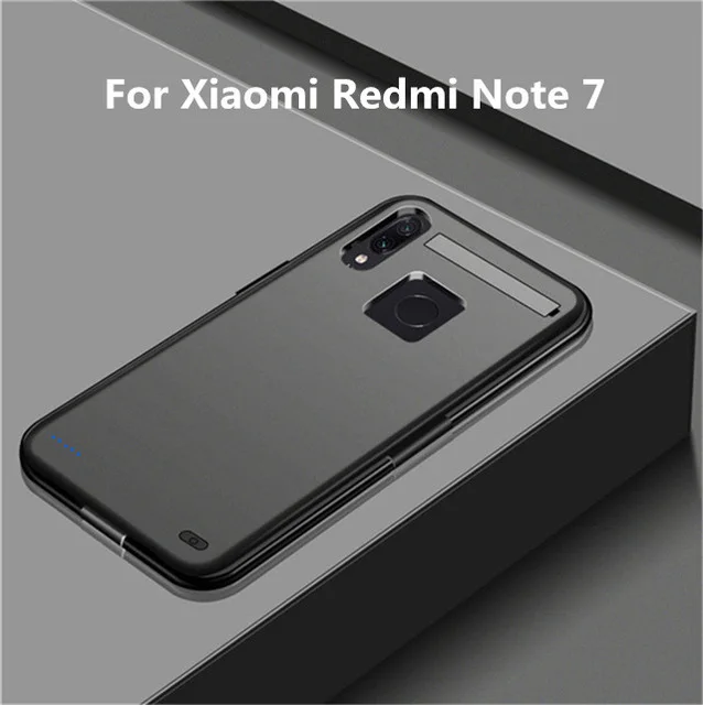 KQJYS 6800 мАч Мобильный блок питания для Redmi Note 7 блок питания портативный аккумулятор зарядное устройство набор для Xiaomi Redmi Note 7 Pro - Цвет: Black for Note 7