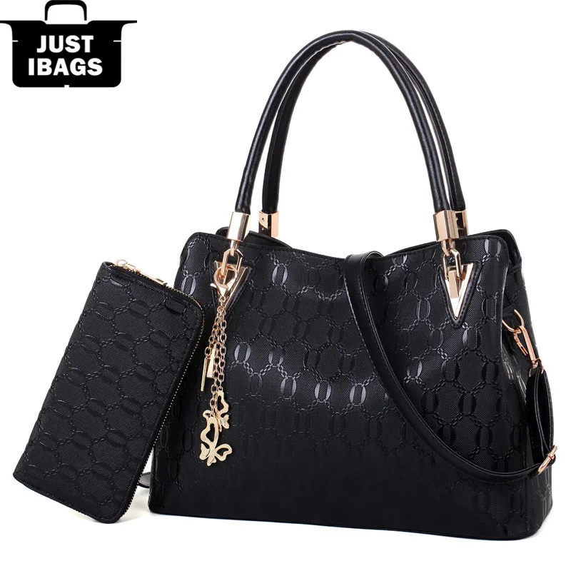 

Women's luxury emboss Handbag Shoulder Bag set 2pcs Chain Composite/Clutches/Messenger bags Butterfly tote Famous Brand Designer