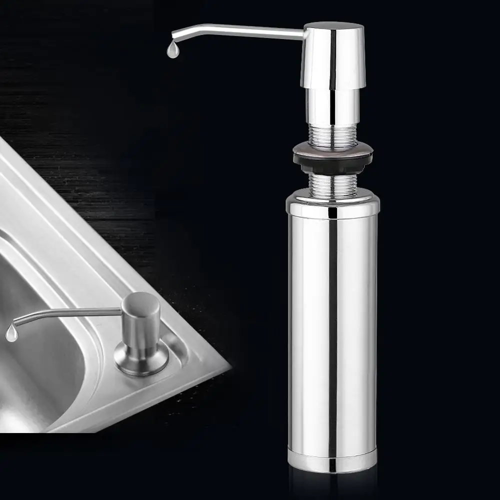 

250ml Liquid Soap Dispenser Bottle Kitchen Bathroom Shower Lotion Shampoo Pump Stainless Steel Manual Sanitizer Container
