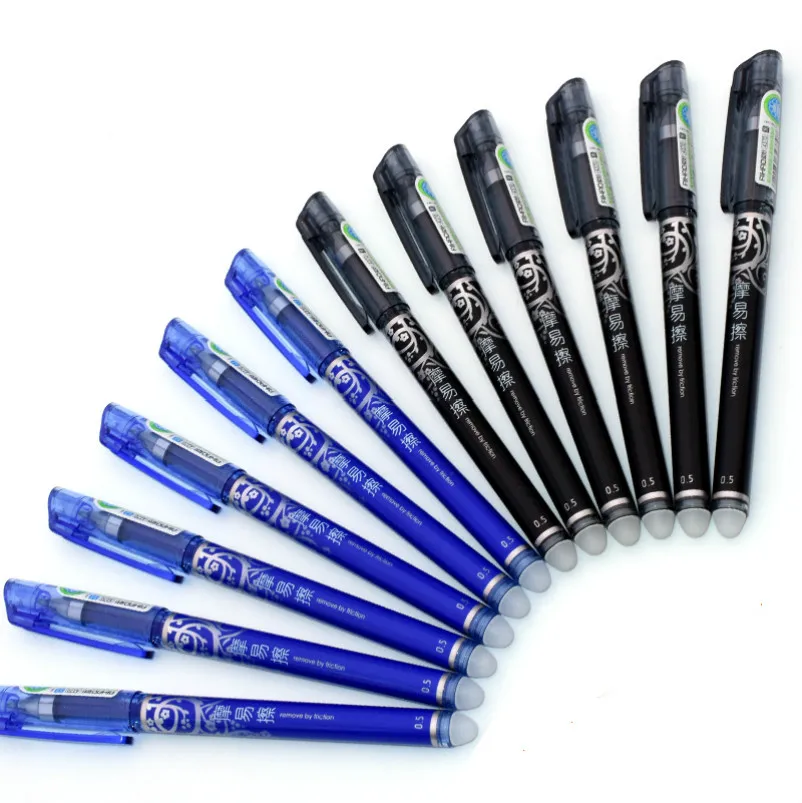 

1pcs Kawaii gel pen cute blue pattern school Office stationery Supplies Black ink 0.38mm Pen refill material escolar