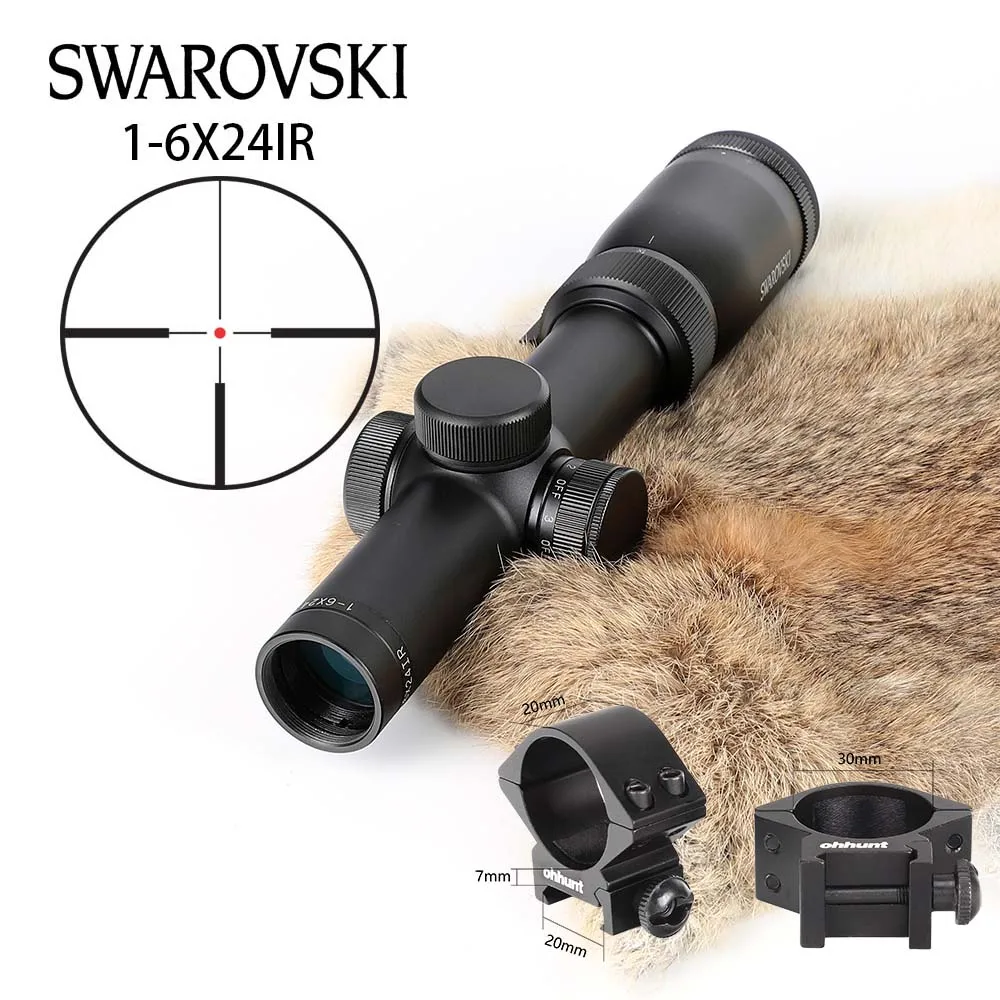 Тактический китайский Swarovskl 1-6x24IRZ3 F15 или F101 круговой точечный разграничительный прицел стеклянный охотничий прицел - Цвет: F15 Reticle 20mm