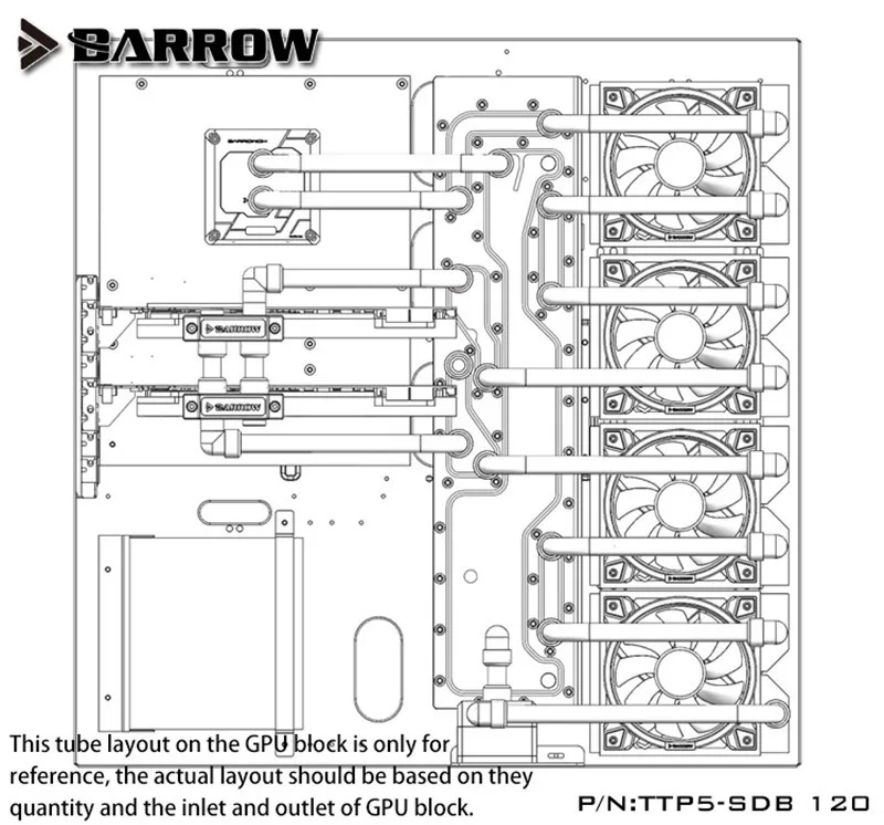 Курган LRC2.0 5V3PIN TT Core P5 открытый шасси водная доска Аврора TTP5-SDB 120