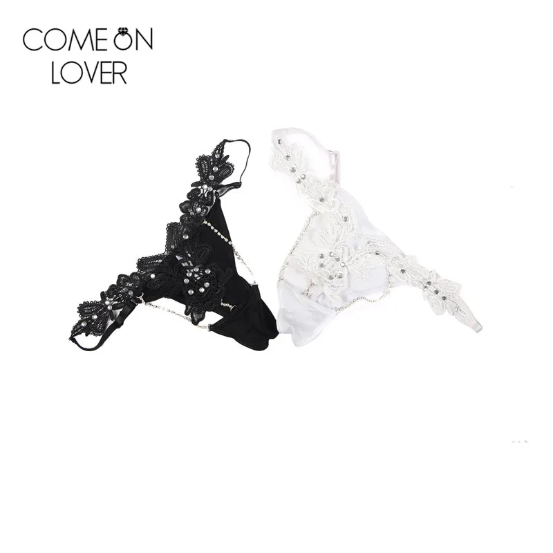 Comeonlover кружевные трусики уникального дизайна украшенные бриллиантами