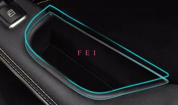 

2pcs New Black ABS Rear Door Armrest Storage Box Decoration Cover Container for Mercedes-Benz CLA 13-16 C117