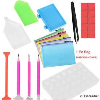 

20pcs/set DIY Diamond Painting Tool Pen Storage Box Diamond Embroidery Accessories Rhinestones Cross Stitch Kits Cases Tools