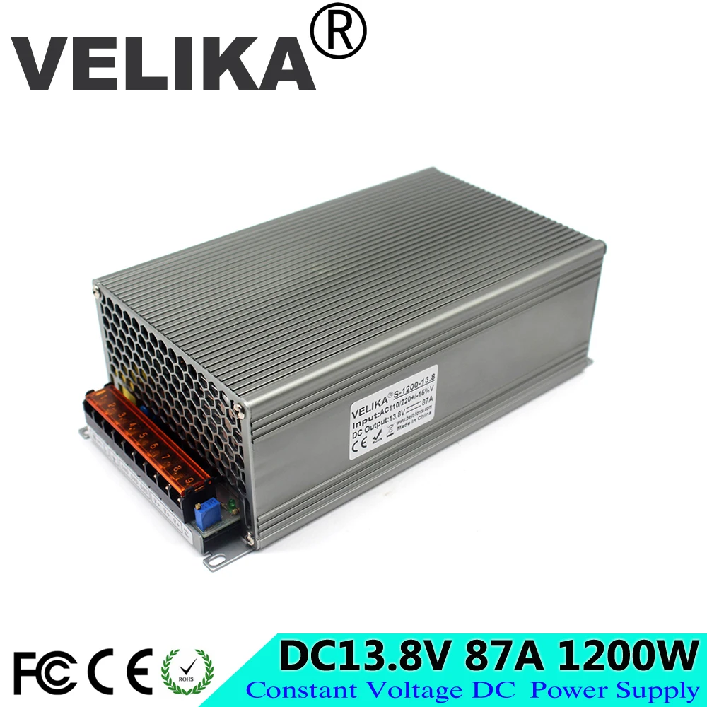 Импульсный источник питания DC13.8V 87A 1200W трансформатор драйвера 220V 110V AC DC 13 8 V SMPS для