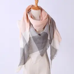 2018 осень-зима женский шарф шерстяной плед Для женщин кашемировые шарфы широкий решетки длинный платок Обёрточная бумага Одеяло теплый