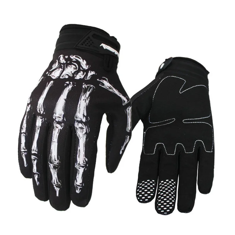Перчатки для езды на велосипеде длинные перчатки для езды на велосипеде перчатки для мужчин и женщин MTB перчатки Guantes Ciclismo BMX DH перчатки для мотокросса с черепом розовые