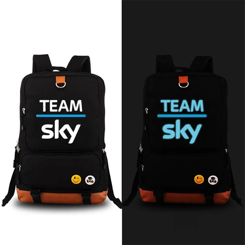Высококачественный Женский рюкзак с логотипом Team Sky Pro Cycle, унисекс, холщовые школьные сумки, большой рюкзак для ноутбука, школьный рюкзак