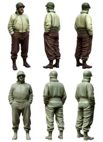 

1/35 Resin Figure WWII US Tankman Soldier 1pc Model Kits