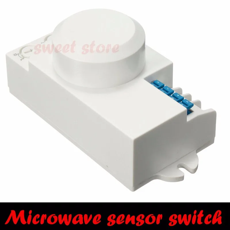 New 110V Microwave detector 360 Degree long distance Radar Microwave Sensor switch time adjustable Free shipping 1pcs (4)